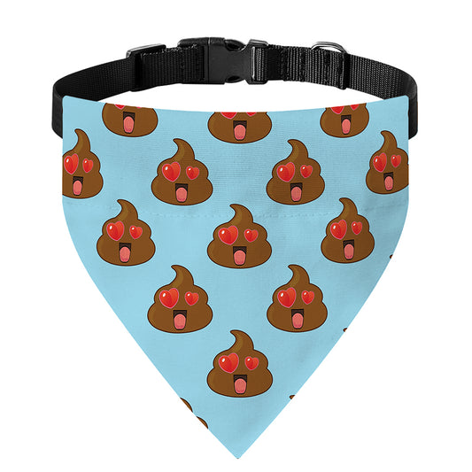 Lovely Poop Pattern Print Over The Collar Dog Bandana