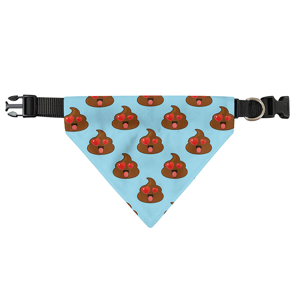 Lovely Poop Pattern Print Over The Collar Dog Bandana