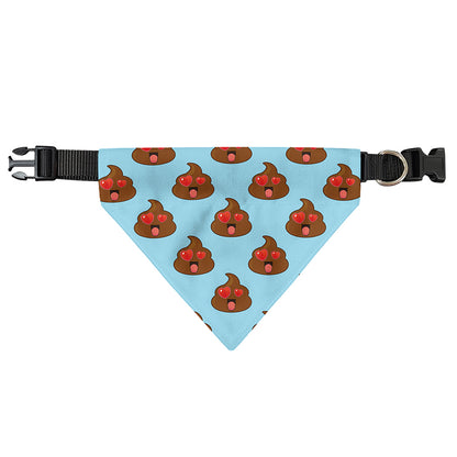 Lovely Poop Pattern Print Over The Collar Dog Bandana