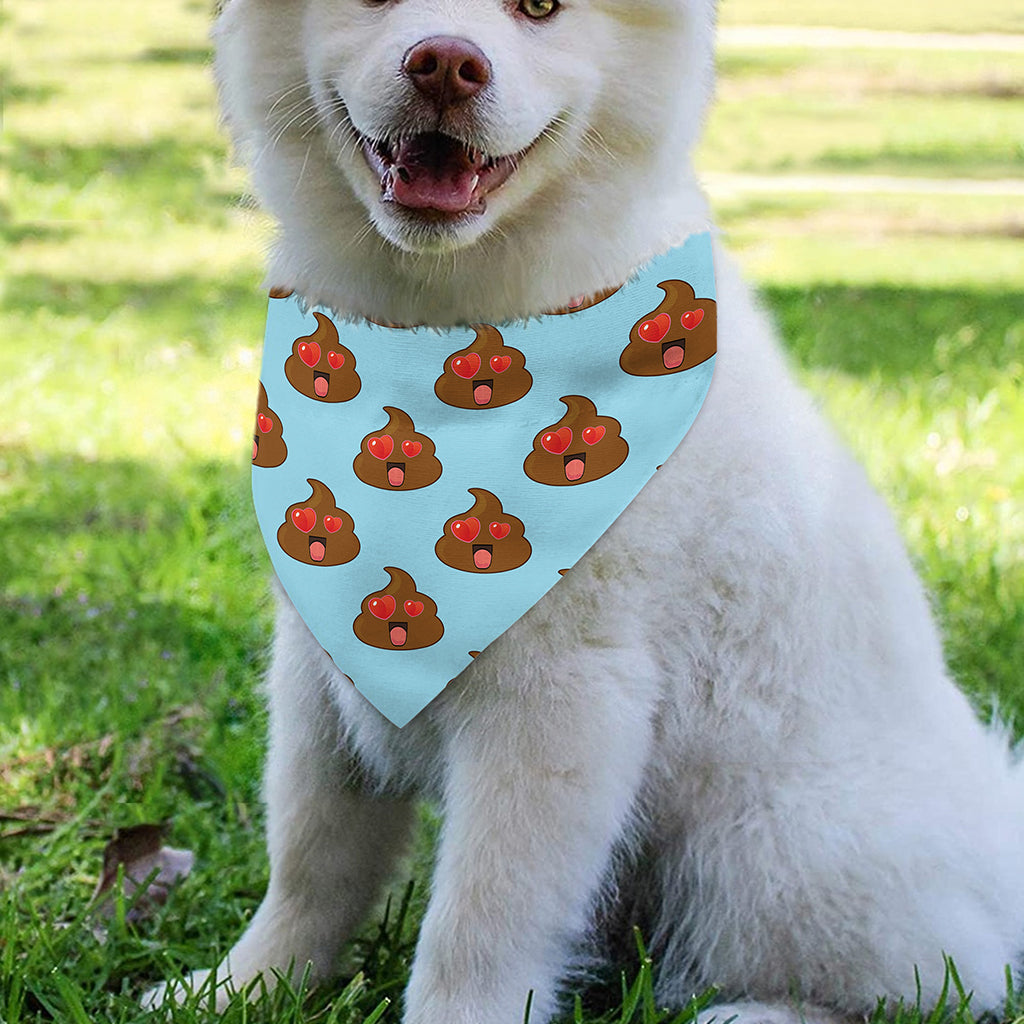 Lovely Poop Pattern Print Over The Collar Dog Bandana