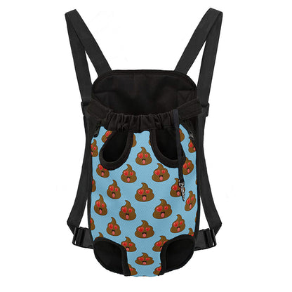 Lovely Poop Pattern Print Pet Carrier Backpack