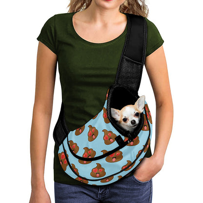 Lovely Poop Pattern Print Pet Sling Carrier