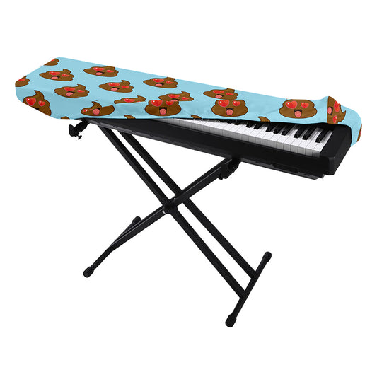 Lovely Poop Pattern Print Piano Keyboard Cover
