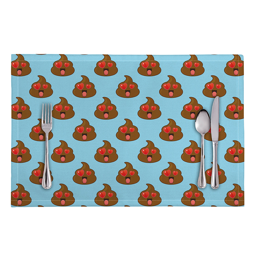 Lovely Poop Pattern Print Placemat