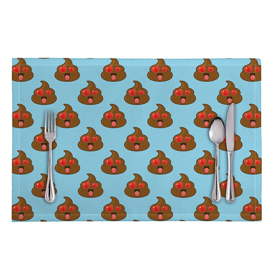 Lovely Poop Pattern Print Placemat