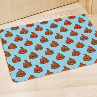 Lovely Poop Pattern Print Polyester Doormat
