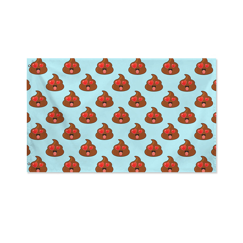 Lovely Poop Pattern Print Polyester Flag