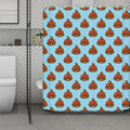 Lovely Poop Pattern Print Polyester Shower Curtain