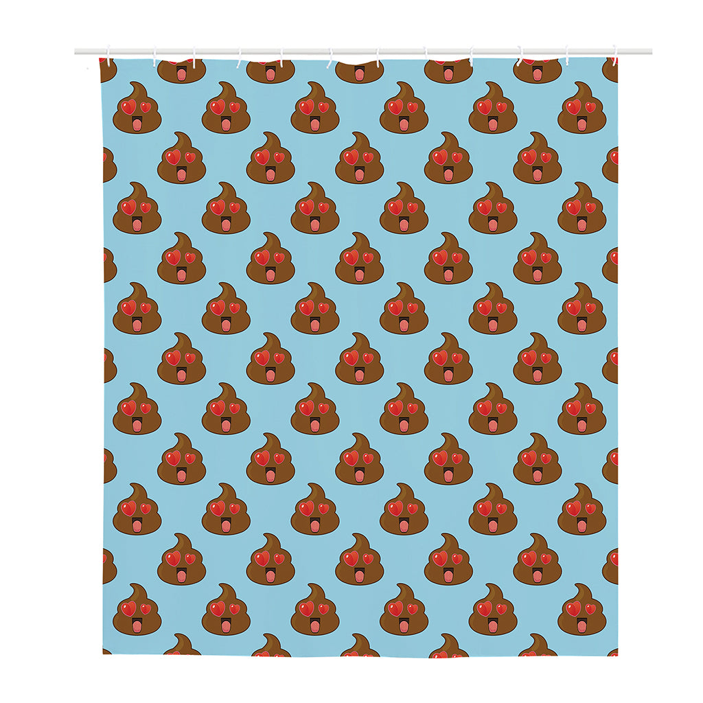 Lovely Poop Pattern Print Polyester Shower Curtain