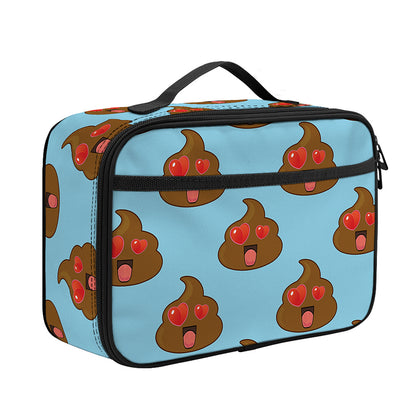 Lovely Poop Pattern Print Portable Lunch Bag