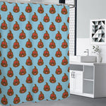 Lovely Poop Pattern Print Premium Shower Curtain