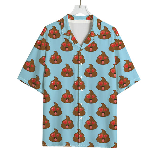 Lovely Poop Pattern Print Rayon Hawaiian Shirt