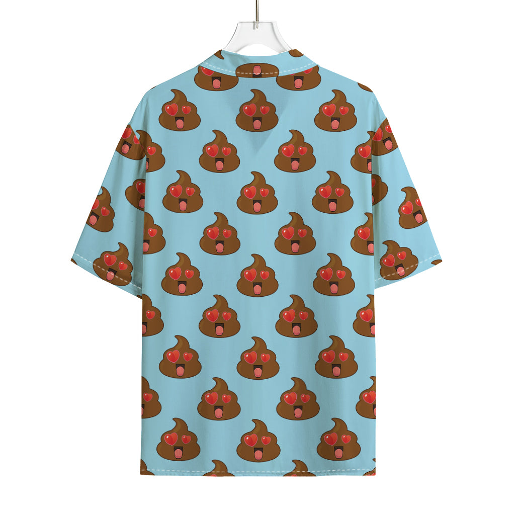 Lovely Poop Pattern Print Rayon Hawaiian Shirt
