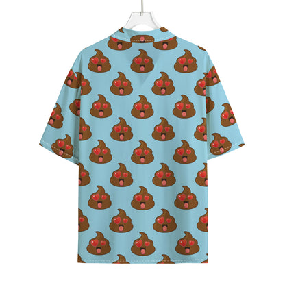 Lovely Poop Pattern Print Rayon Hawaiian Shirt