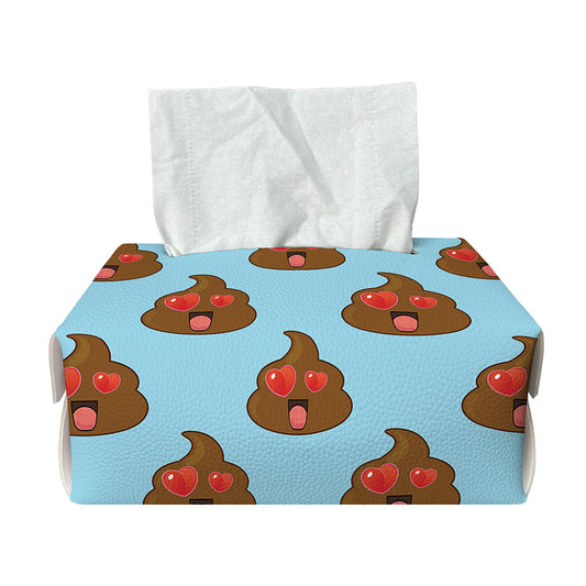 Lovely Poop Pattern Print Rectangle Tissue Box Cover