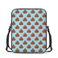 Lovely Poop Pattern Print Rectangular Crossbody Bag