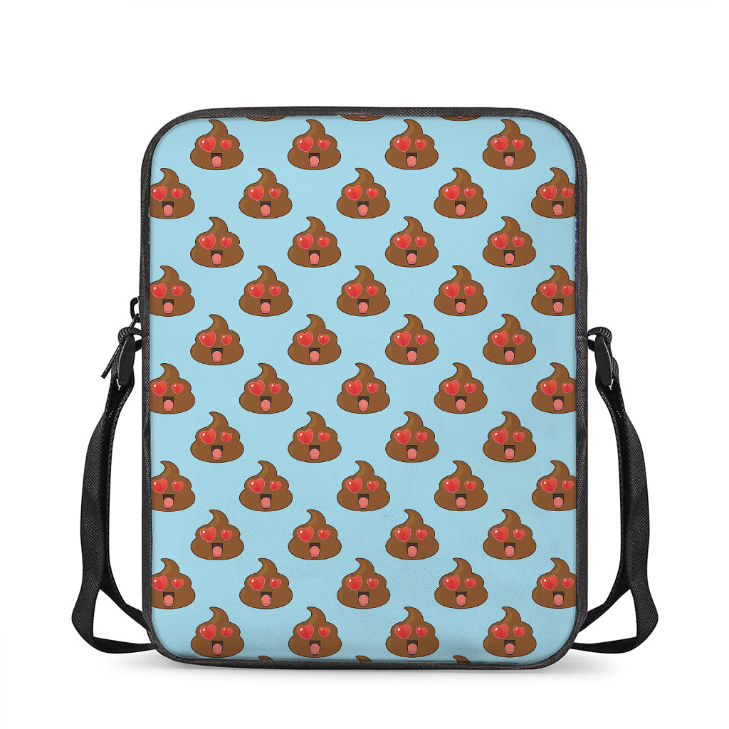 Lovely Poop Pattern Print Rectangular Crossbody Bag