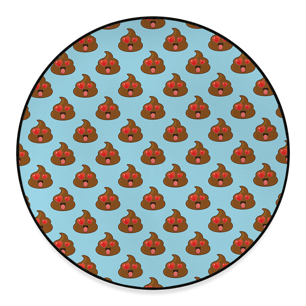 Lovely Poop Pattern Print Round Floor Mat