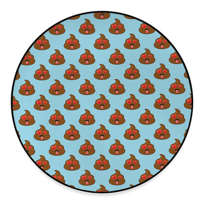 Lovely Poop Pattern Print Round Floor Mat