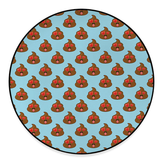 Lovely Poop Pattern Print Round Floor Mat
