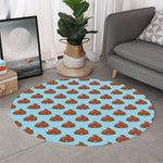 Lovely Poop Pattern Print Round Rug