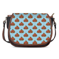 Lovely Poop Pattern Print Saddle Bag