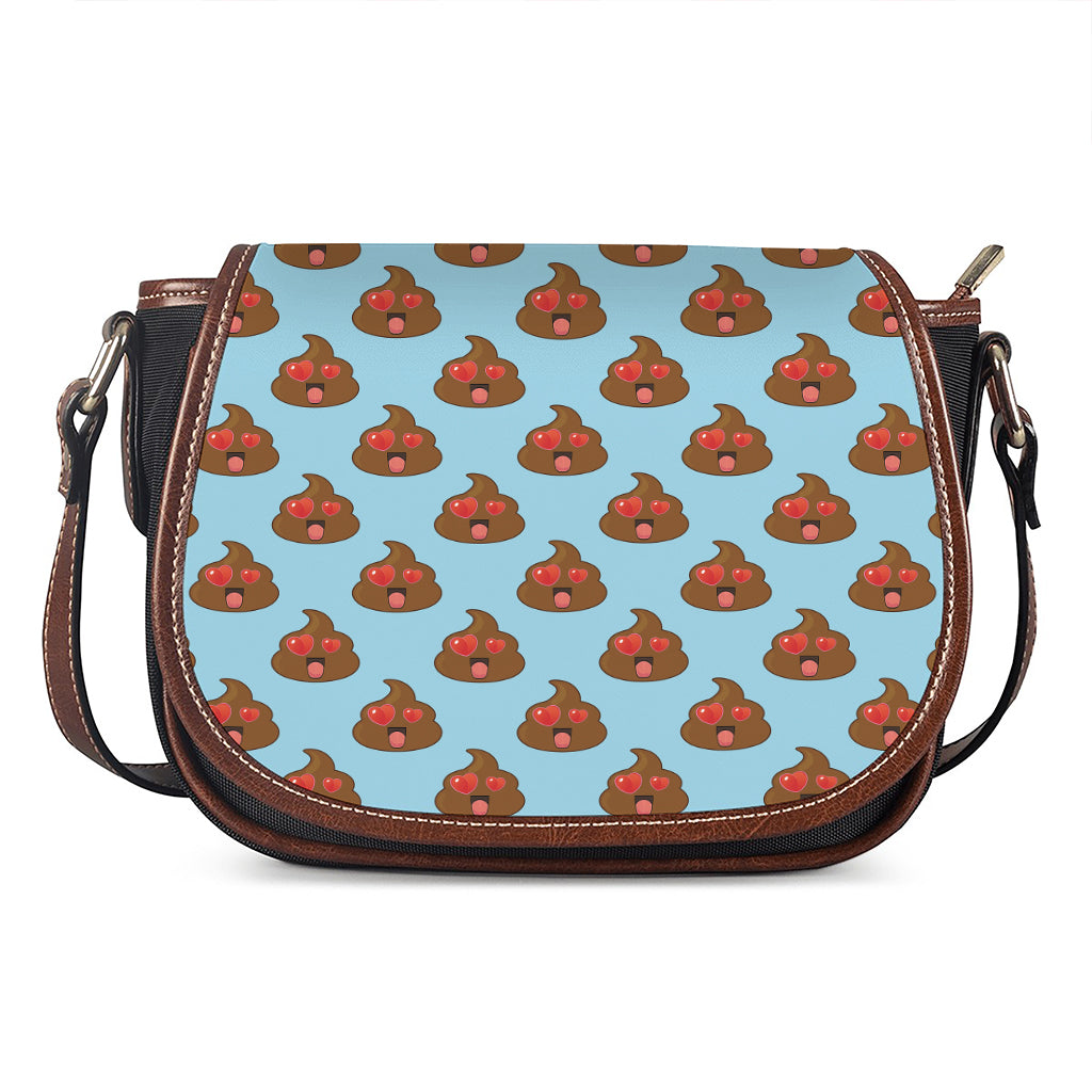 Lovely Poop Pattern Print Saddle Bag