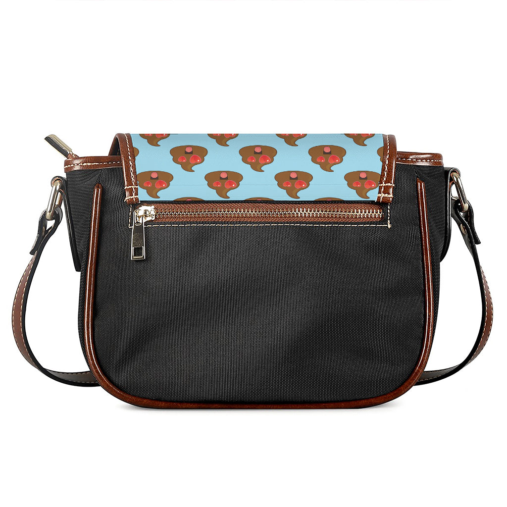 Lovely Poop Pattern Print Saddle Bag