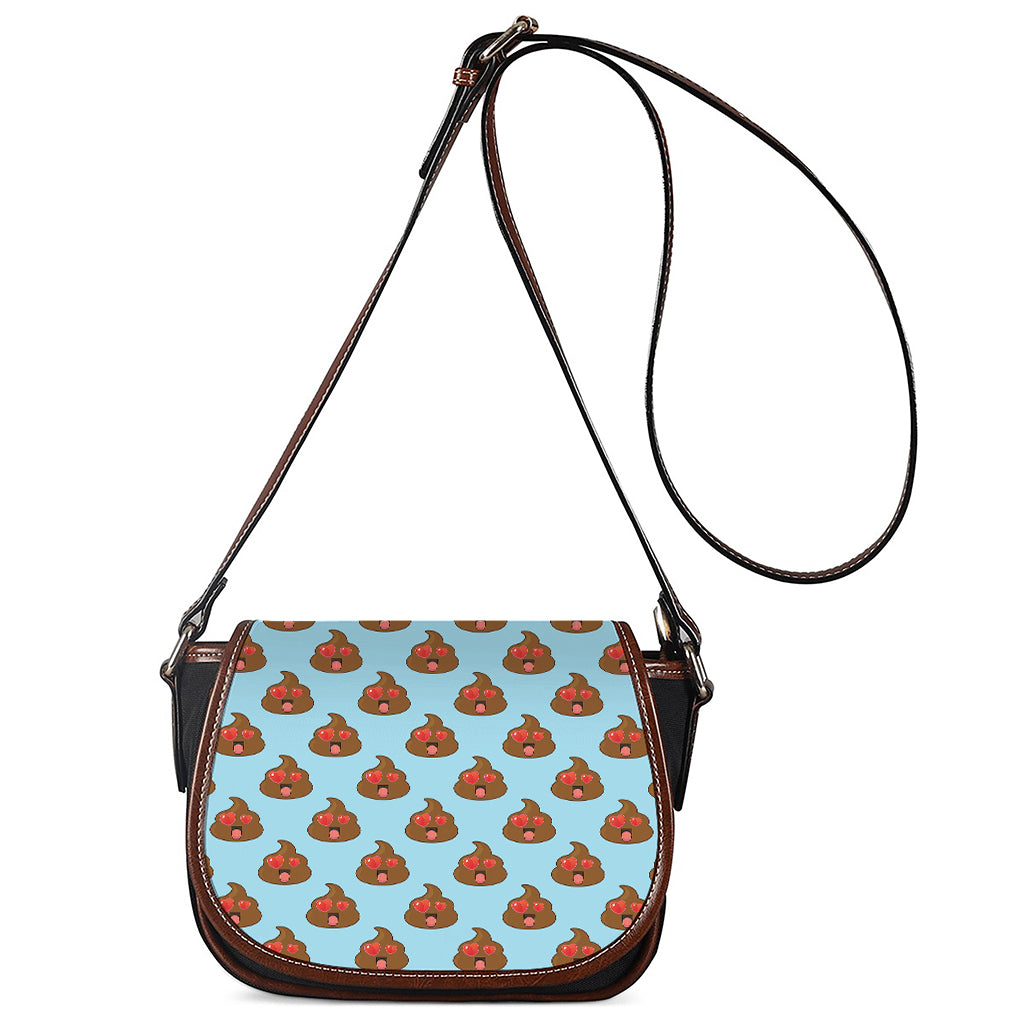 Lovely Poop Pattern Print Saddle Bag
