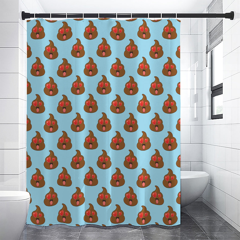 Lovely Poop Pattern Print Shower Curtain