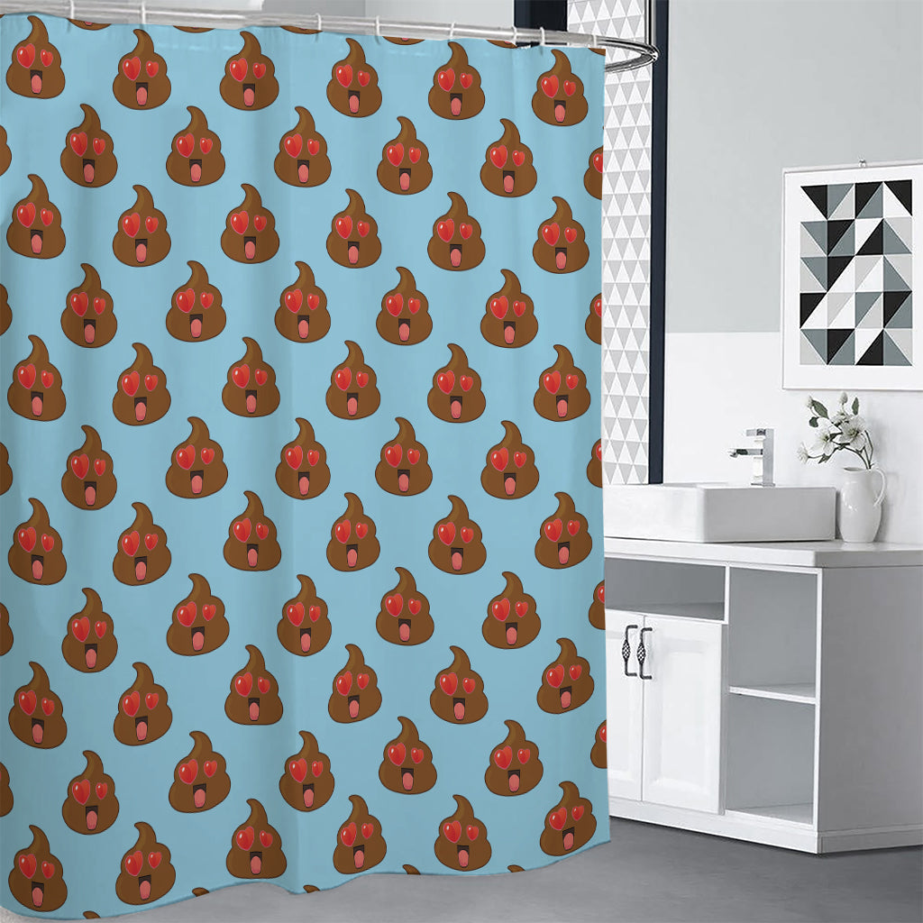 Lovely Poop Pattern Print Shower Curtain