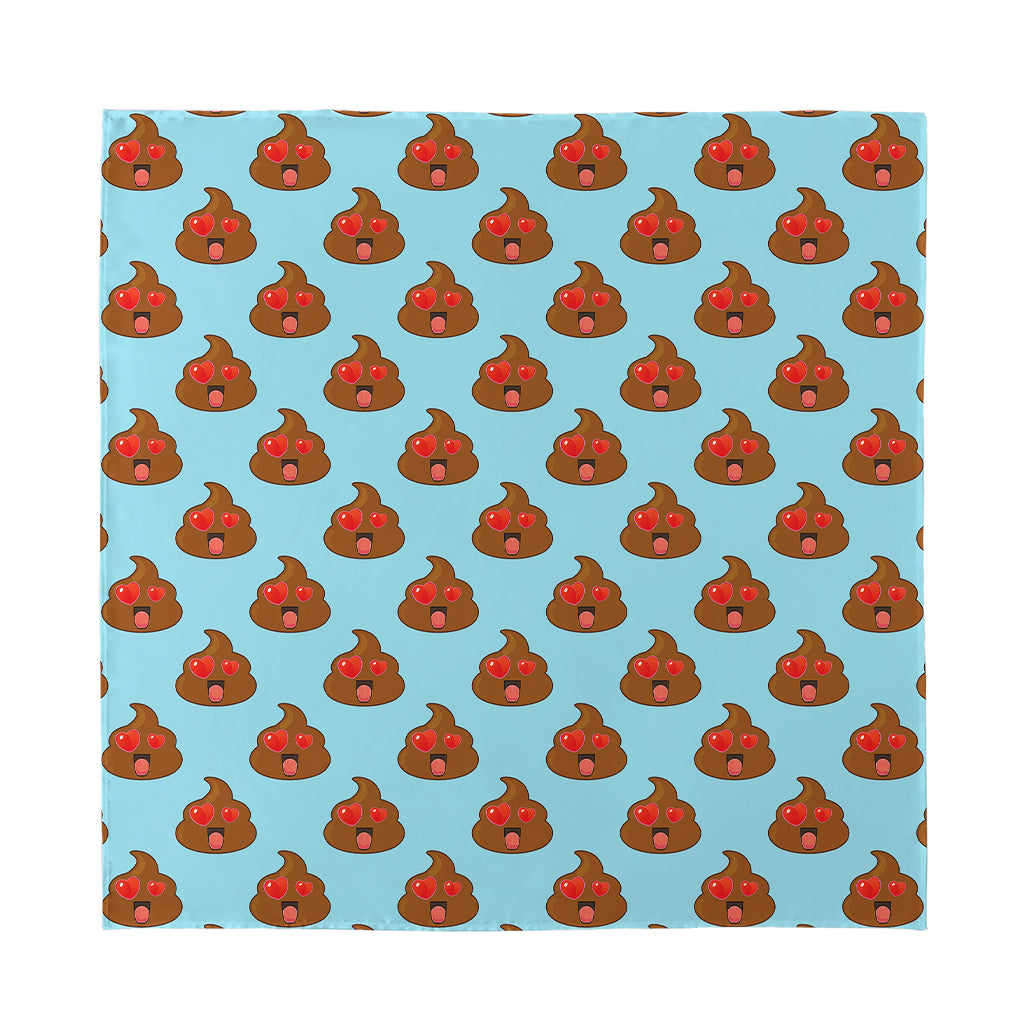 Lovely Poop Pattern Print Silk Bandana