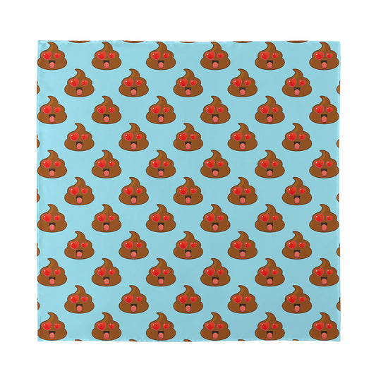 Lovely Poop Pattern Print Silk Bandana