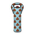 Lovely Poop Pattern Print Single Neoprene Wine Tote