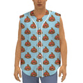 Lovely Poop Pattern Print Sleeveless Baseball Jersey