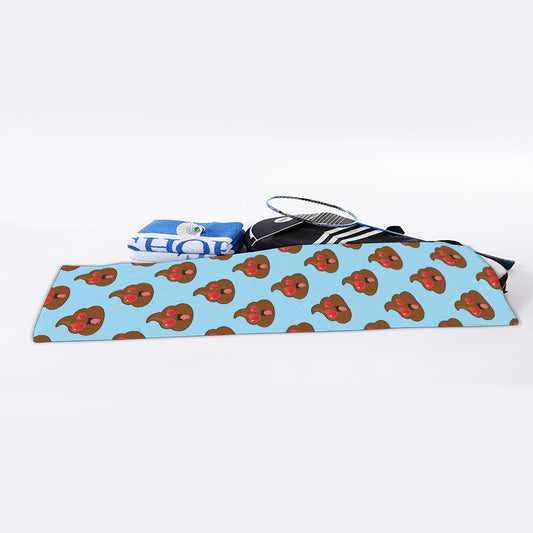 Lovely Poop Pattern Print Sports Towel