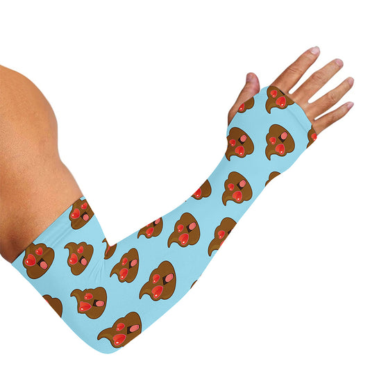 Lovely Poop Pattern Print Sun Protection Arm Sleeves