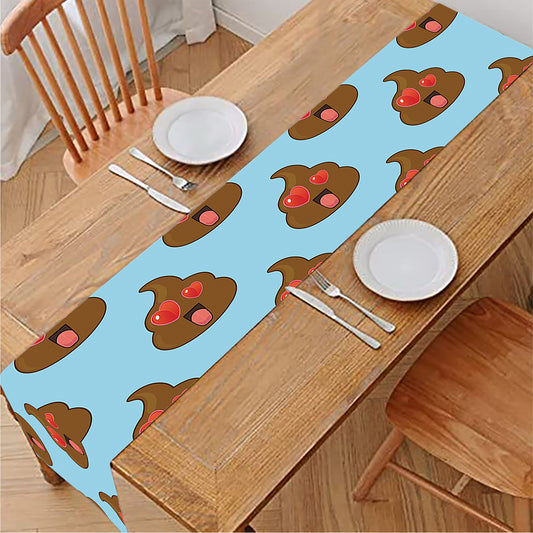 Lovely Poop Pattern Print Table Runner