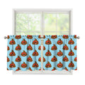 Lovely Poop Pattern Print Tier Curtains