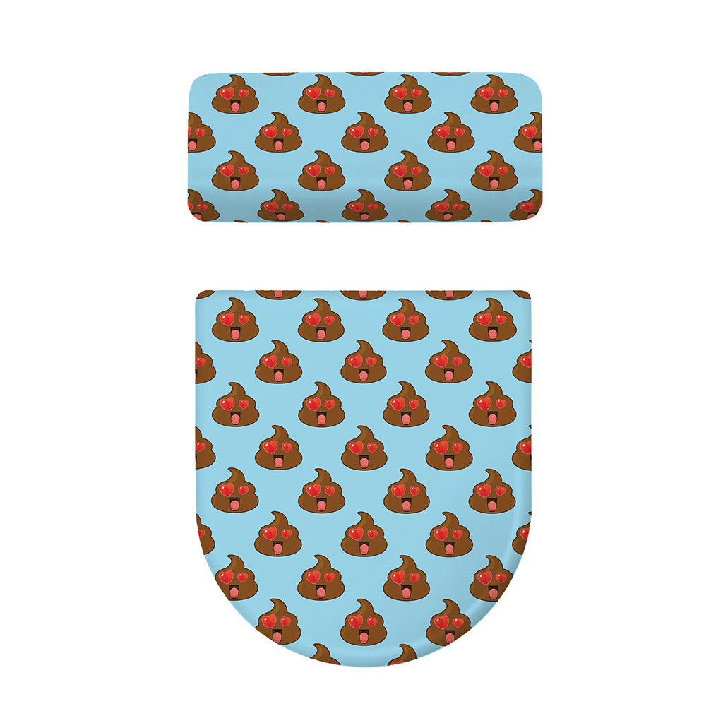 Lovely Poop Pattern Print Toilet Lid And Tank Cover Set