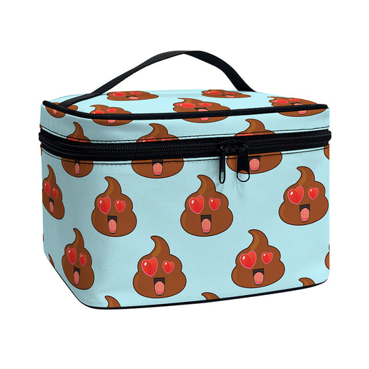 Lovely Poop Pattern Print Travel Makeup Bag