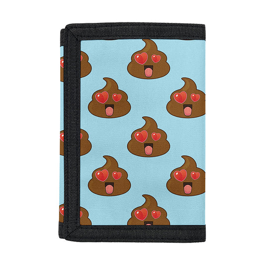 Lovely Poop Pattern Print Trifold Wallet