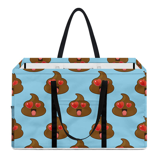 Lovely Poop Pattern Print Utility Tote Bag
