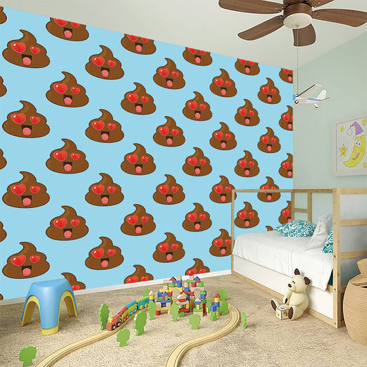 Lovely Poop Pattern Print Wall Sticker