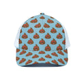 Lovely Poop Pattern Print White Mesh Trucker Hat