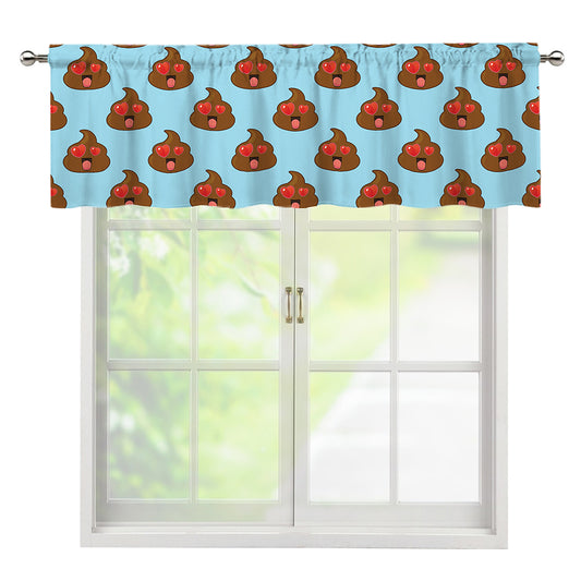 Lovely Poop Pattern Print Window Valance