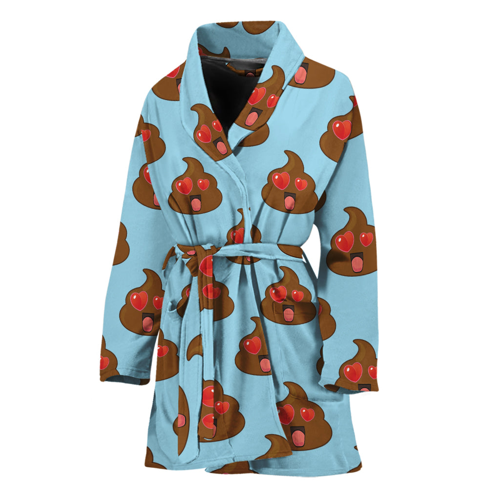 Lovely Poop Pattern Print Women's Bathrobe