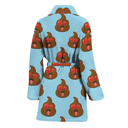 Lovely Poop Pattern Print Women's Bathrobe