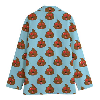Lovely Poop Pattern Print Women's Blazer