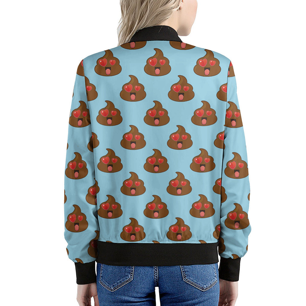 Lovely Poop Pattern Print Women's Bomber Jacket